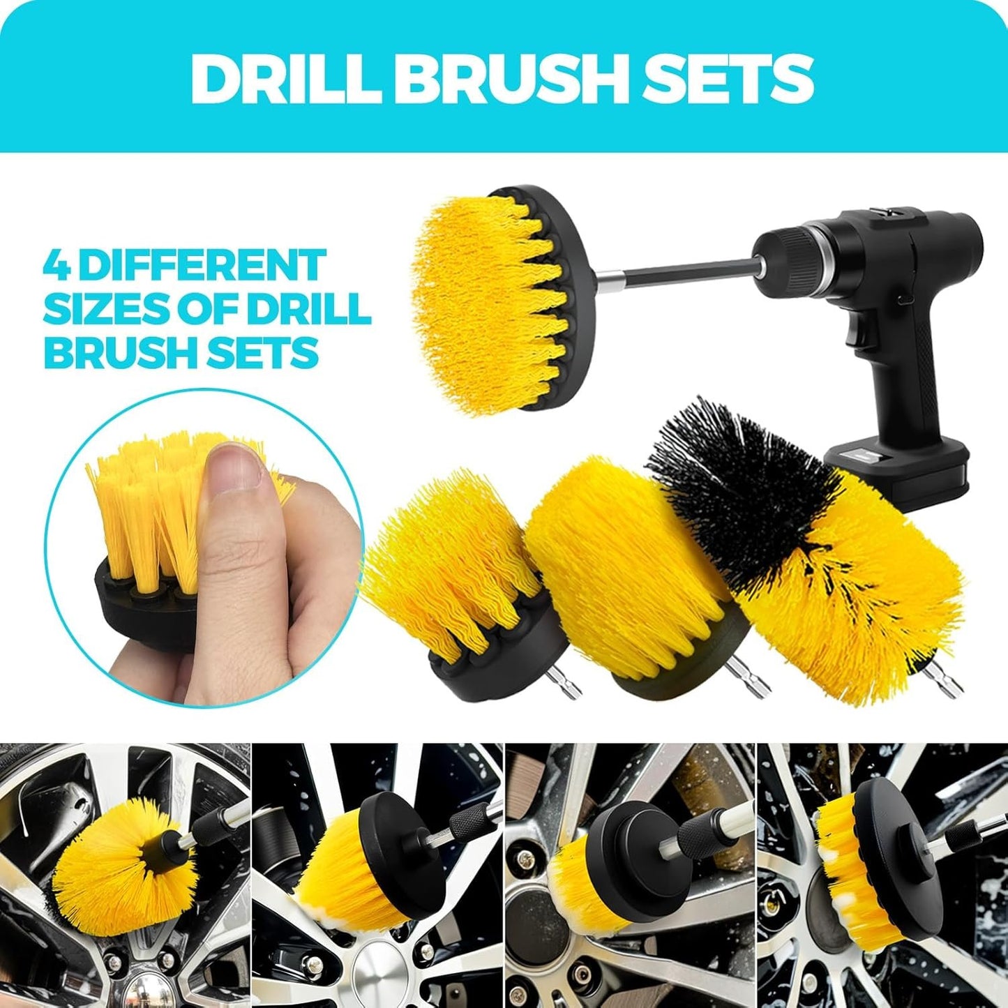 30Pcs Car Detailing Kit, Car Detailing Brush Set, Car Wash Cleaning Kit, Car Dusters Extendable Handle Cleaning Exterior, Car Cleaning Gel, Car Cleaning Tools Kit for Interior, Exterior, Wheels