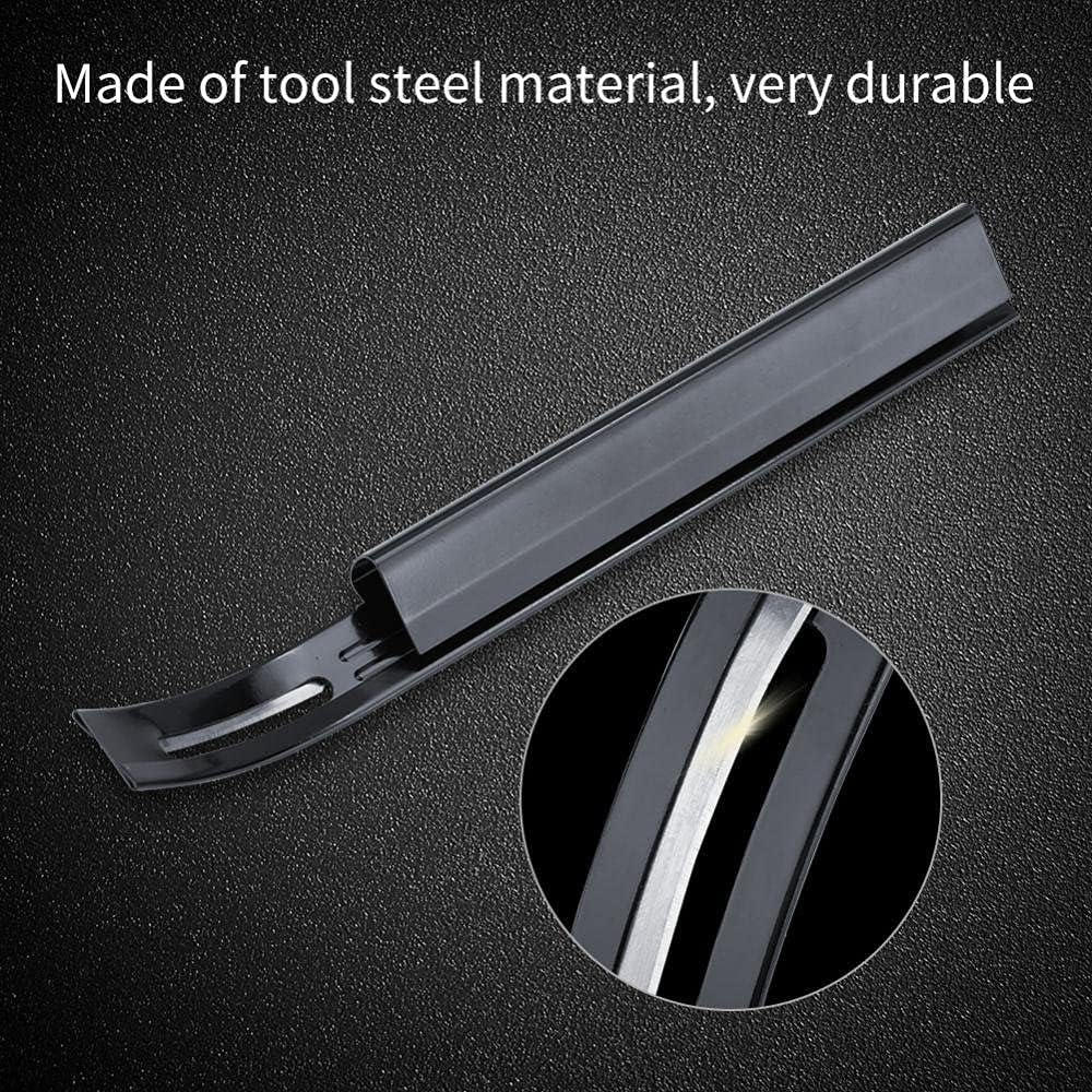 Skiver Leather Thinning Skiver DIY Skiving Safety Beveler Skiver with Blades Craft Tool Planing Scraping (Black)
