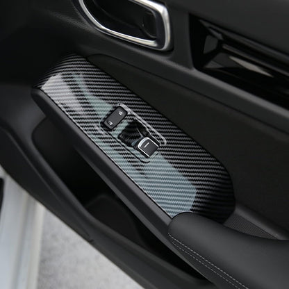 Thenice Compatible with Honda Civic Accessories Window Control Panel Door Armrest Cover Trims Interior Accessory for Civic 2022 2023 2024 2025 (Carbon Fiber Print)