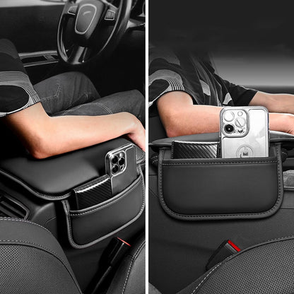 Car Center Console Cover, PU Leather Armrest Pad Cover, Universal Car Arm Rest Seat Storage Box Mat Waterproof Non Slip Interior Accessories