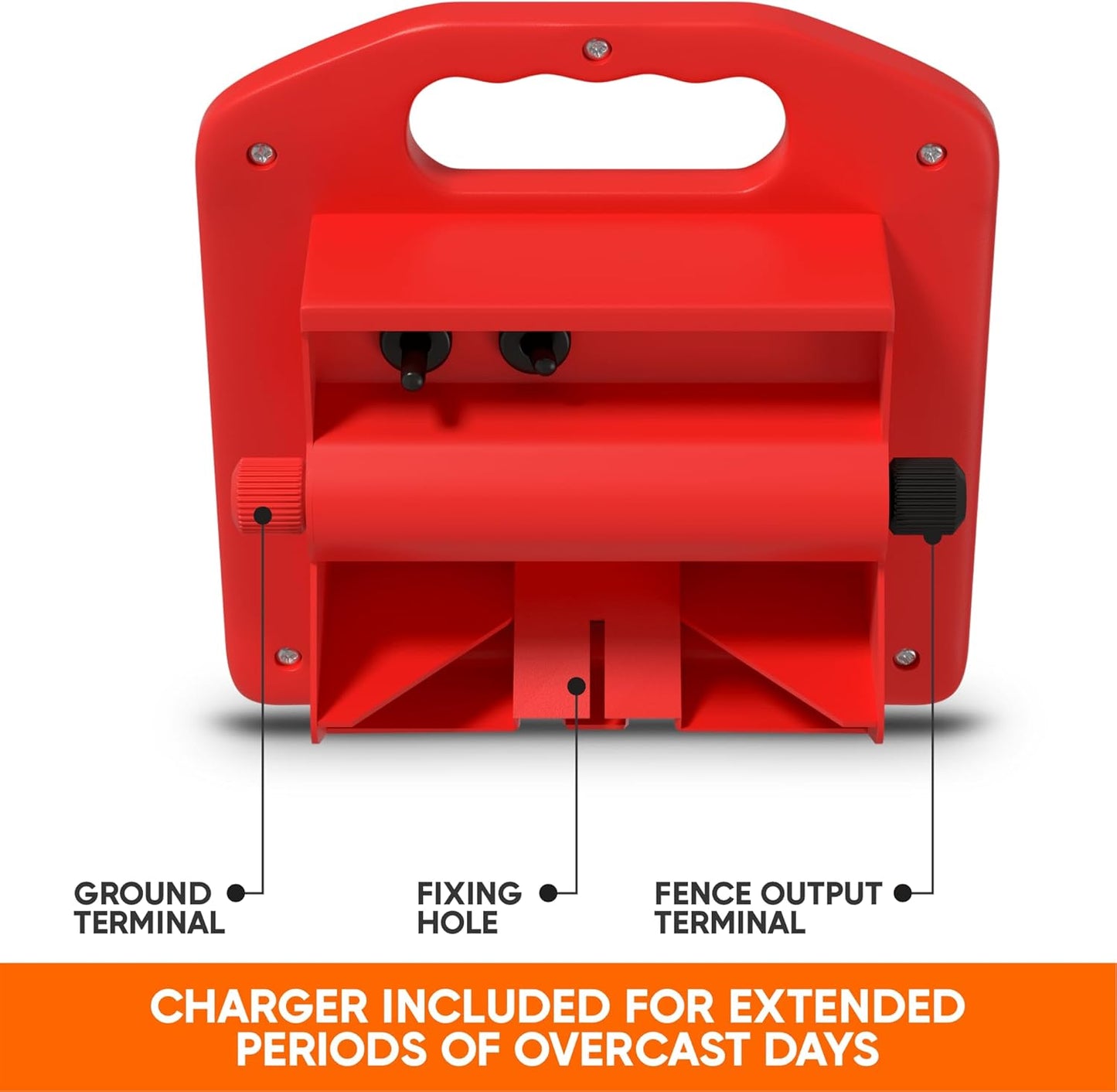 Solar Powered Fence Charger Energizer Panel, Electric Fence for Livestock Electric Power & Battery Shock Storage for 3 km of Portable Fencing to Protect Livestock, Horses, Cattle, Sheep, Goats, Pet