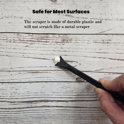 Plastic Scraper Multi-Purpose Scraper Non-Scratch Cleaning Tool Easy to Clean Small and Narrow Spaces and Gaps, Perfect to Remove Stickers, Labels, Oil Stains, Food, Dirt, Etc 3-Pcs