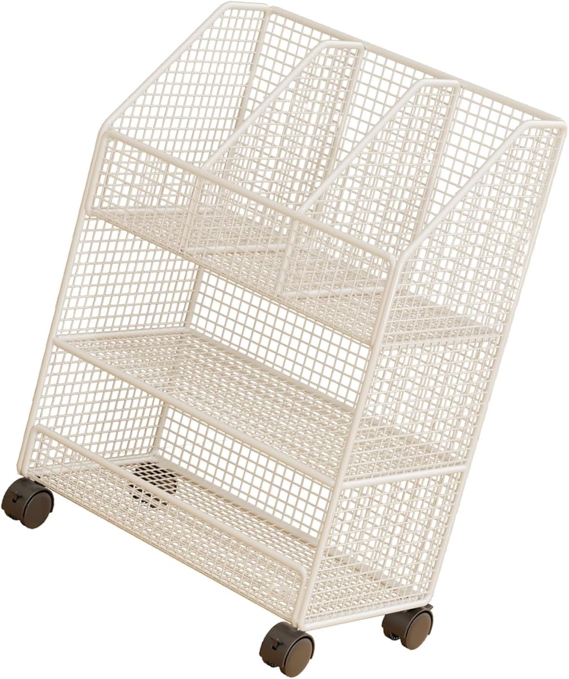 Duyeuau Mobile Storage Box with Wheels for Easy Movement and Multi-Layer Design to Maximize Space in Bedroom or Living Room