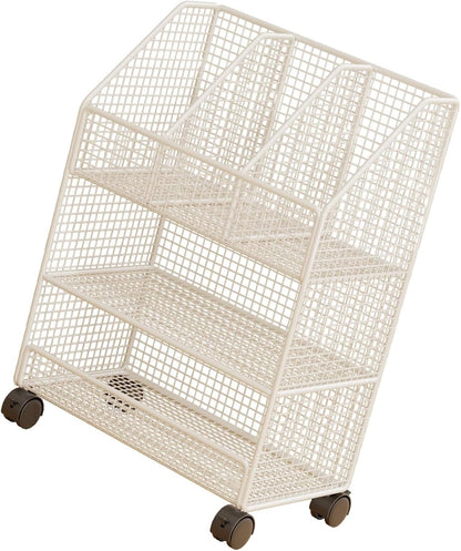 Duyeuau Mobile Storage Box with Wheels for Easy Movement and Multi-Layer Design to Maximize Space in Bedroom or Living Room