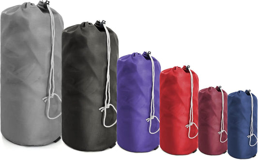 BeeGreen Stuff Sacks for Travel Backpacking 6 Pack Ditty Bags with Dust Flap