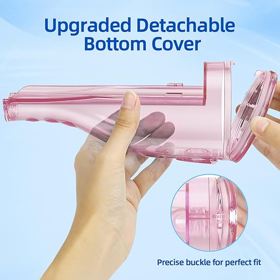 Water Flosser Teeth Pick: Rechargeable Cordless Oral Irrigator 300ML Portable Water Flosser for Braces IPX7 Waterproof Electric Waterflosser for Teeth Cleaning C101 Pink