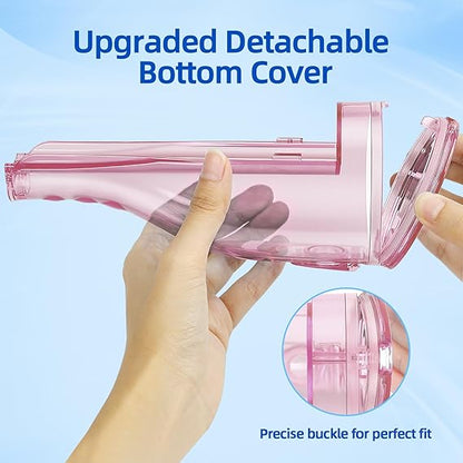 Water Flosser Teeth Pick: Rechargeable Cordless Oral Irrigator 300ML Portable Water Flosser for Braces IPX7 Waterproof Electric Waterflosser for Teeth Cleaning C101 Pink