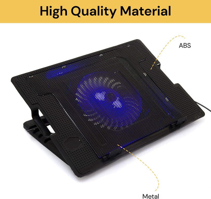 EZONEDEAL Laptop Cooler Cooling Pad Laptop Cooling Fan Cooling Stand USB Powered Silent Cooler Pad, Adjustable Notebook Cooler