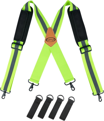 MELOTOUGH Tool Belt Suspenders Tool belt Harness for Heavy Duty Work belt with Movable shoulder Pads