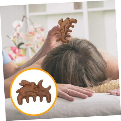 MERRYHAPY Multifunctional Scalp Care Comb Natural Wood Massage Tool for Hair and Acupoint Stimulating
