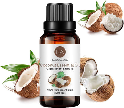 Coconut Essential Oil, 100% Pure Diffuser Oil Coconut Oil for Diffuser, Massage, Skin Care, Yoga, Sleep - 30ML