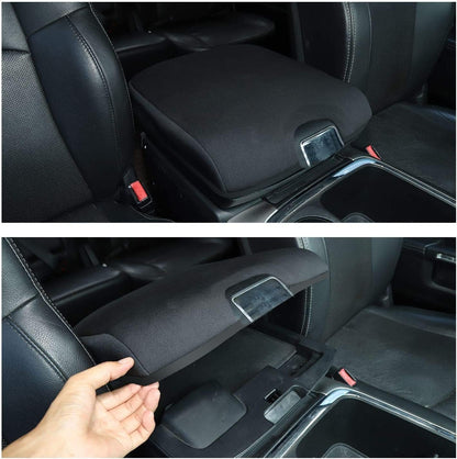 Voodonala for 2010-2017 Dodge RAM 1500 2500 3500 Center Console Cover Armrest Pad Cover Trim, for Dodge RAM Interior Accessories Black 1pc