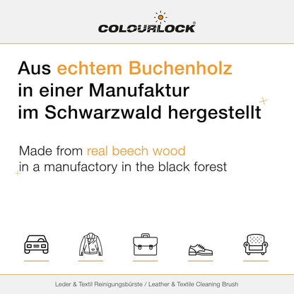 COLOURLOCK Leather & Textile Cleaning Brush for Car Interiors, Alcantara Car Seats And Leather Furniture Upholstery By COLOURLOCK