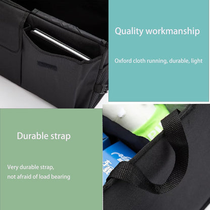 Piaoliu Black Minimalist Car Trunk Organizer, Foldable Multi-Purpose Tools, Garage Sedan Portable Car Accessories