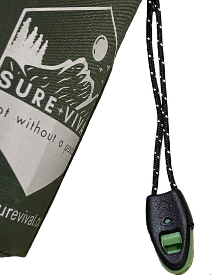 SUREVIVAL Emergency Tube Tent, Survival Shelter – Use As Survival Tent, Emergency Shelter, Emergency Blanket, Tube Tent, Survival Tarp - Includes Emergency Whistle & Paracord