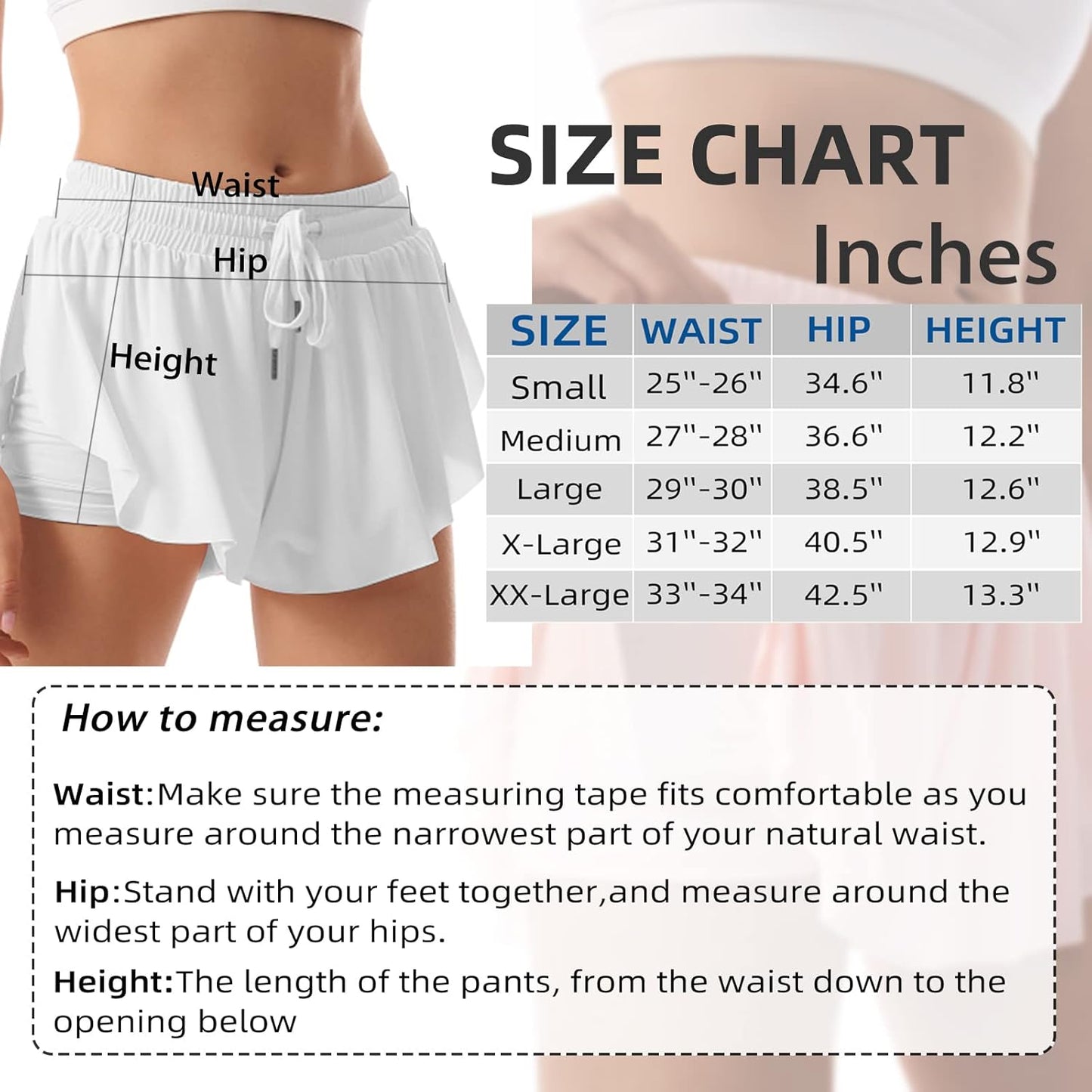 Flowy Athletic Shorts for Women Running Tennis Butterfly Shorts Girls 2-in-1 Double Layer Quick-Drying Comfy Shorts