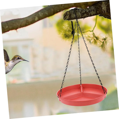 Bird Hanging Feeder with Bath Basin Multi Function Outdoor Bird Feeder Compartmentalized Design for Feeding and Watering Needs Easy to Clean and Durable