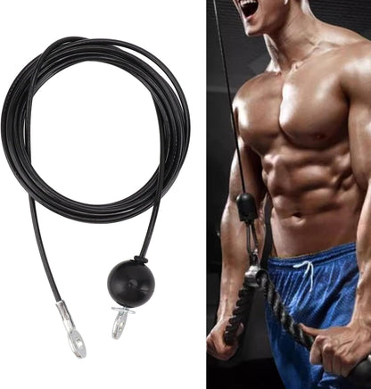 Fitness Pulley Cable, Heavy Duty Steel Wire Rope for Home Gym Cable Pulley Machine Accessories, Home Gym Cable Pulley System Replacement Fitness Cable