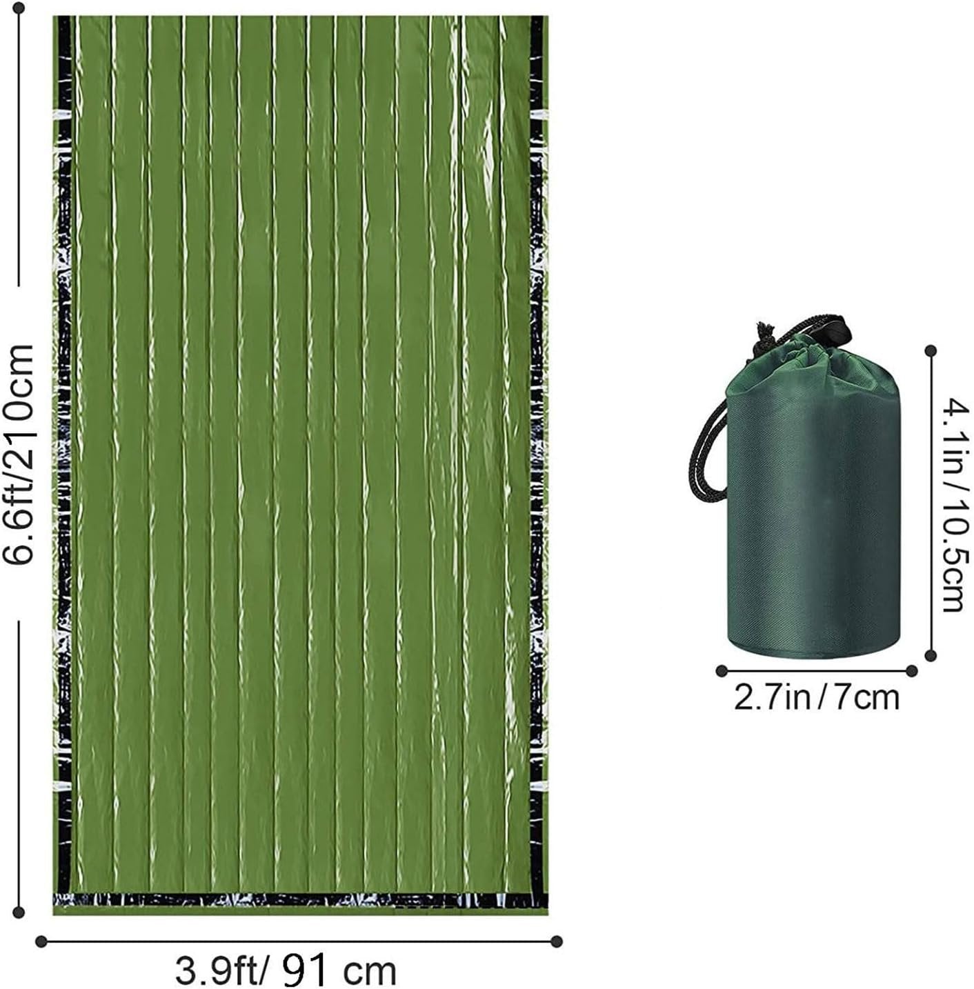 Dawutocap Lightweight Emergencies Sleepings Bag Outdoor Sleep Survivals Shelter Tent For Outdoor Camping Hikings Survivals Tool