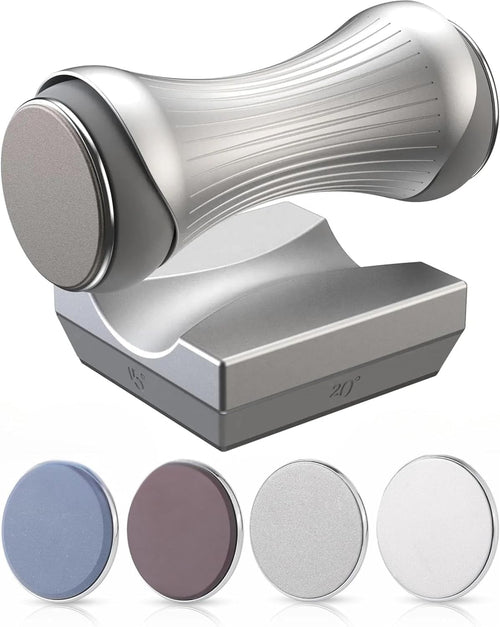 Premium Rolling Knife Sharpener - Knife Sharpener Rolling Kit for All Knives - 360 & 600 Diamond - 1000 & 3000 Whetstone Ceramic Discs - Gripable Handle & Non-Slip Base, Aluminium Design with 4 Angles