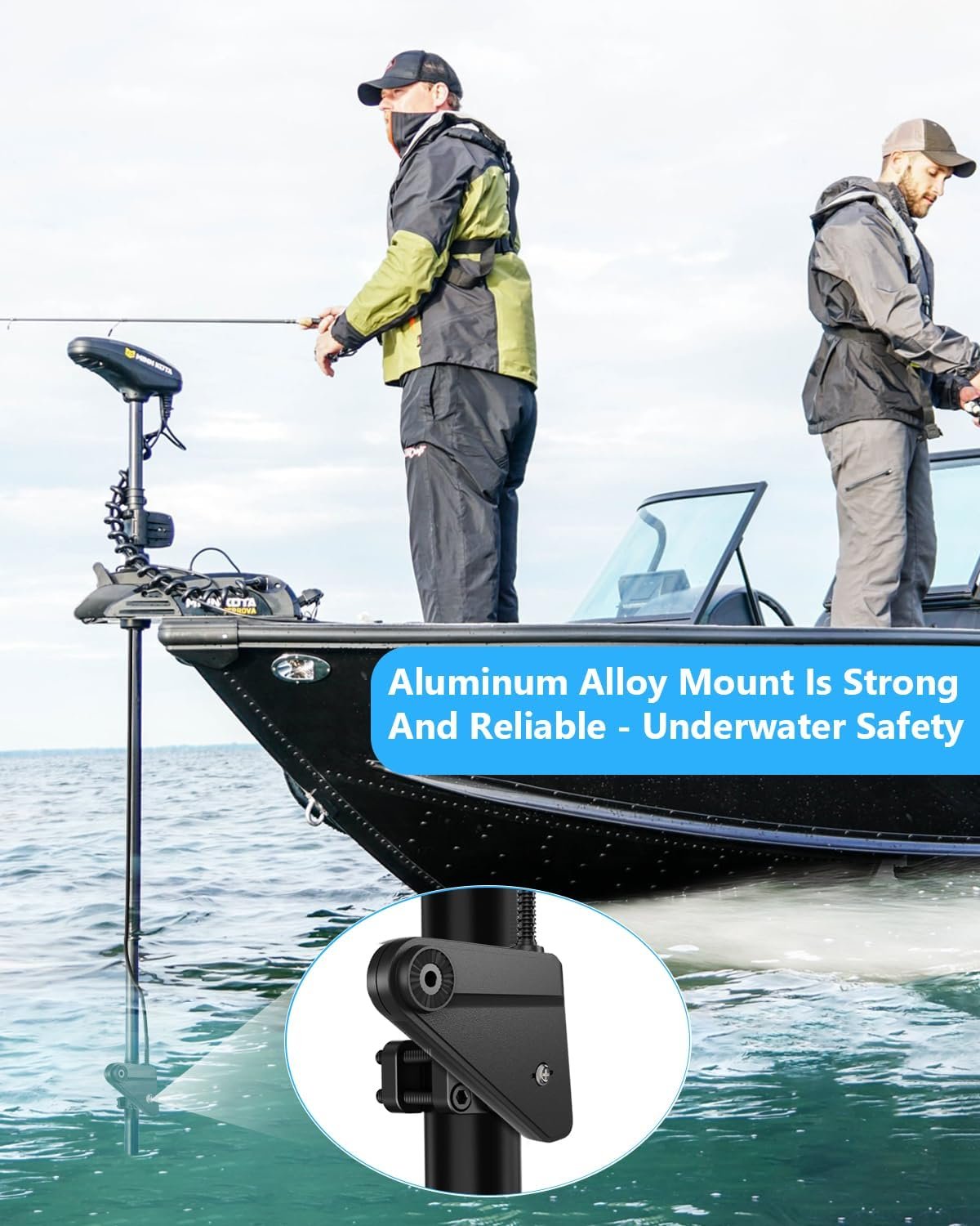 Aluminum Mount for Lowrance Eagle Eye 9 Sensor - Compatible with Various Rod, Easy Installation - Aluminum Alloy Material - Sturdy and Durable