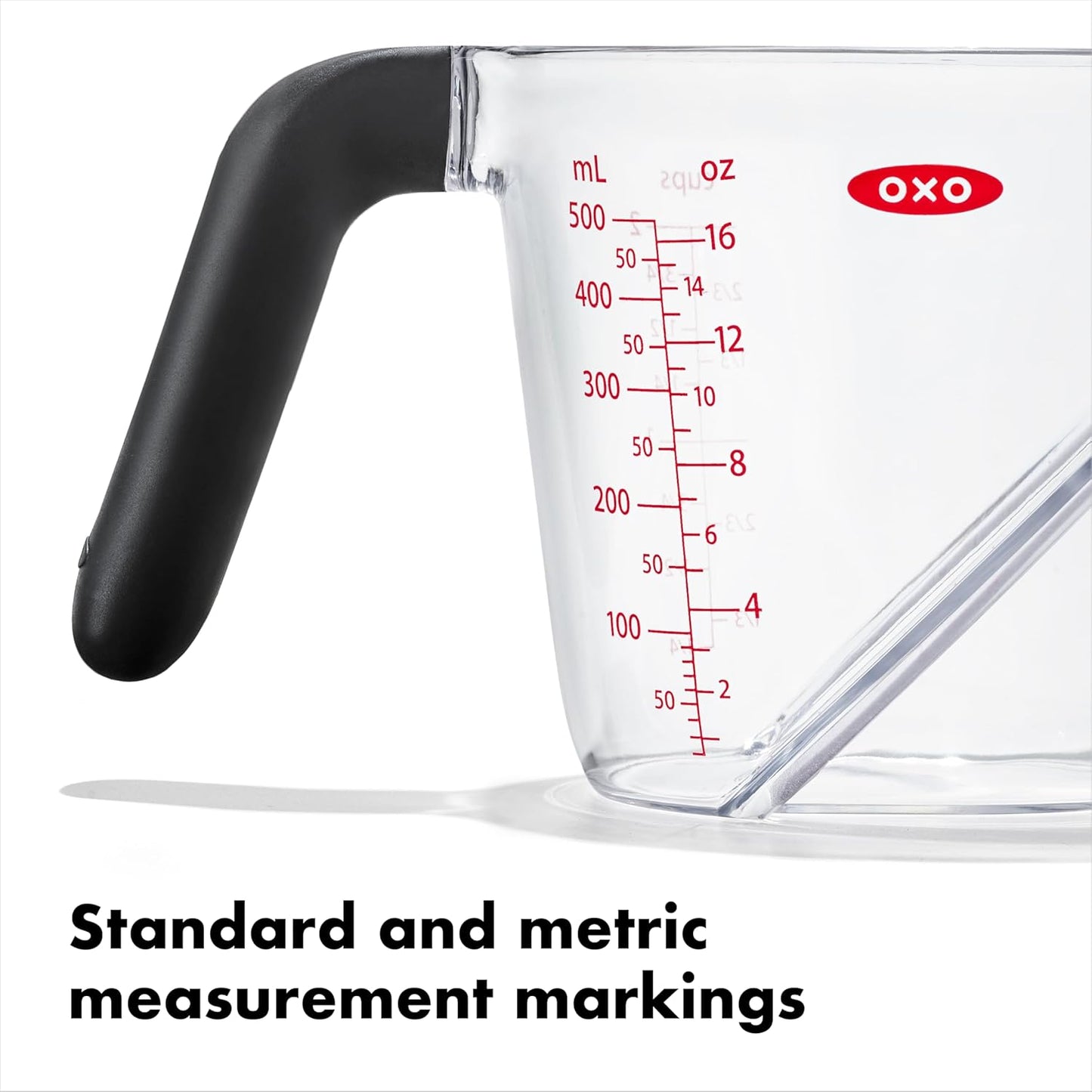 OXO 70981 Good Grips Angled Measure Cup, 500 ml Capacity, 2 Cup