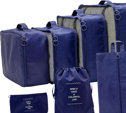 Travel Packing Cubes Set - 7-Piece Organizer for Luggage and Clothes - Perfect for Efficient Packing and Travel Organization