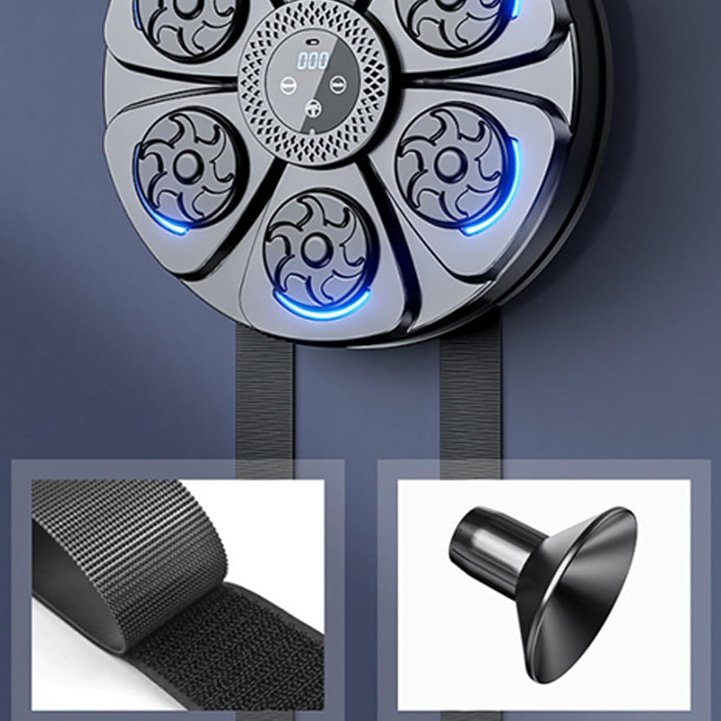 Music Boxing Machine, Smart Workout Punching Trainer, Wall-Mounted Fitness Boxing Machine, Interactive Exercise Punching Pads with LED Lights, High-Tech Punching Trainer for Home Workouts and Fitness
