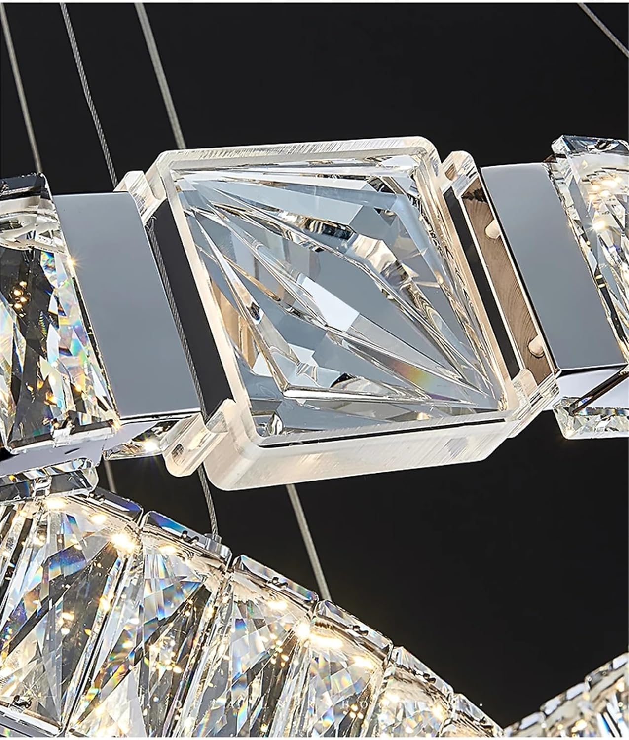 LED Chrome Magic Ring Lustre Chandelier Lighting Trend Hanging Lamps Suspension Luminaire Lampen For Living Room