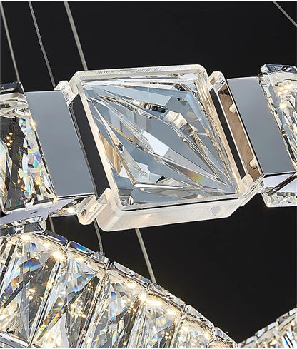LED Chrome Magic Ring Lustre Chandelier Lighting Trend Hanging Lamps Suspension Luminaire Lampen For Living Room