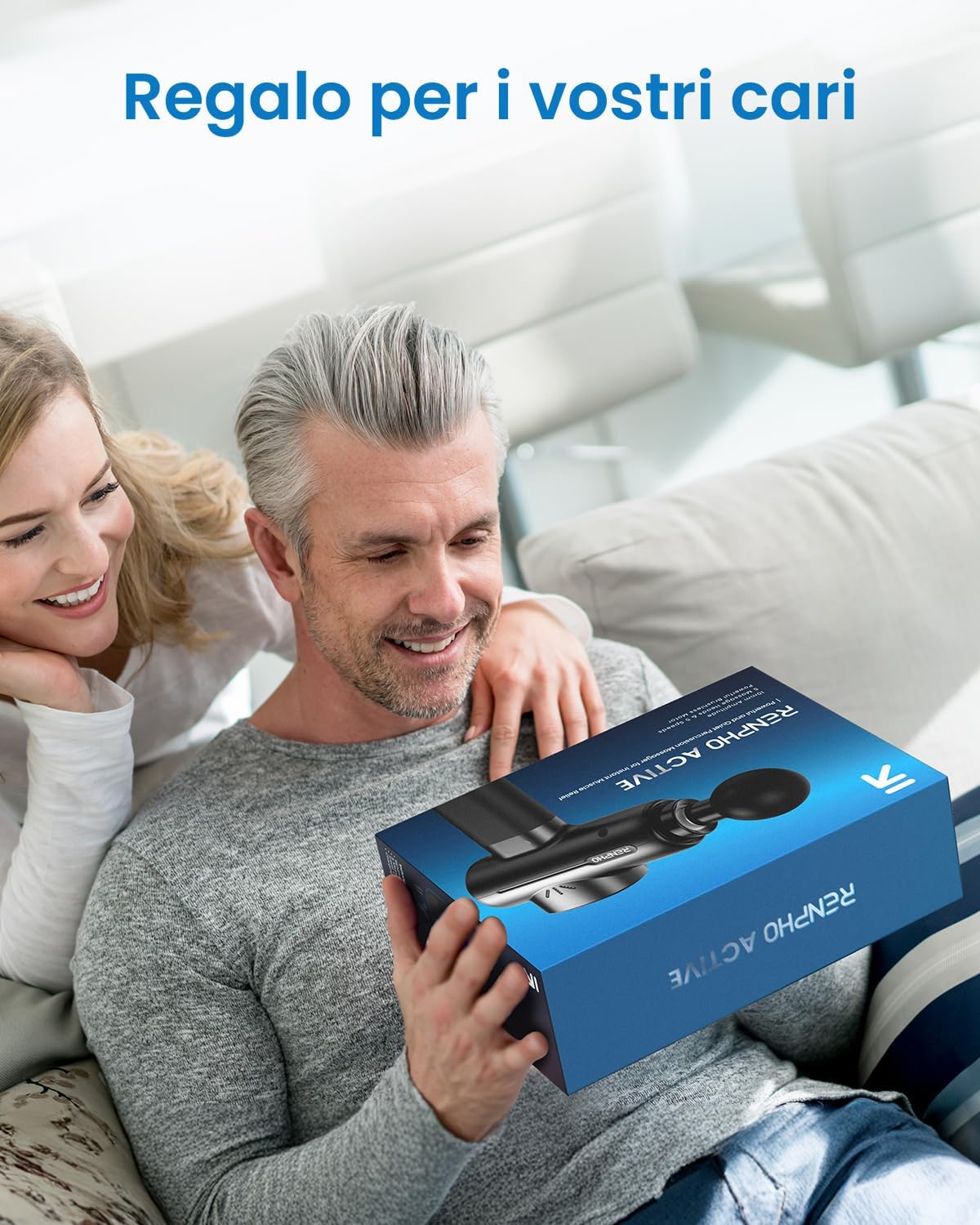 Massage Gun, RENPHO Deep Tissue Massage Gun, Back Massage Gun with USB C Charging for Muscle Massage Relaxation, Best Gift for Family, Black