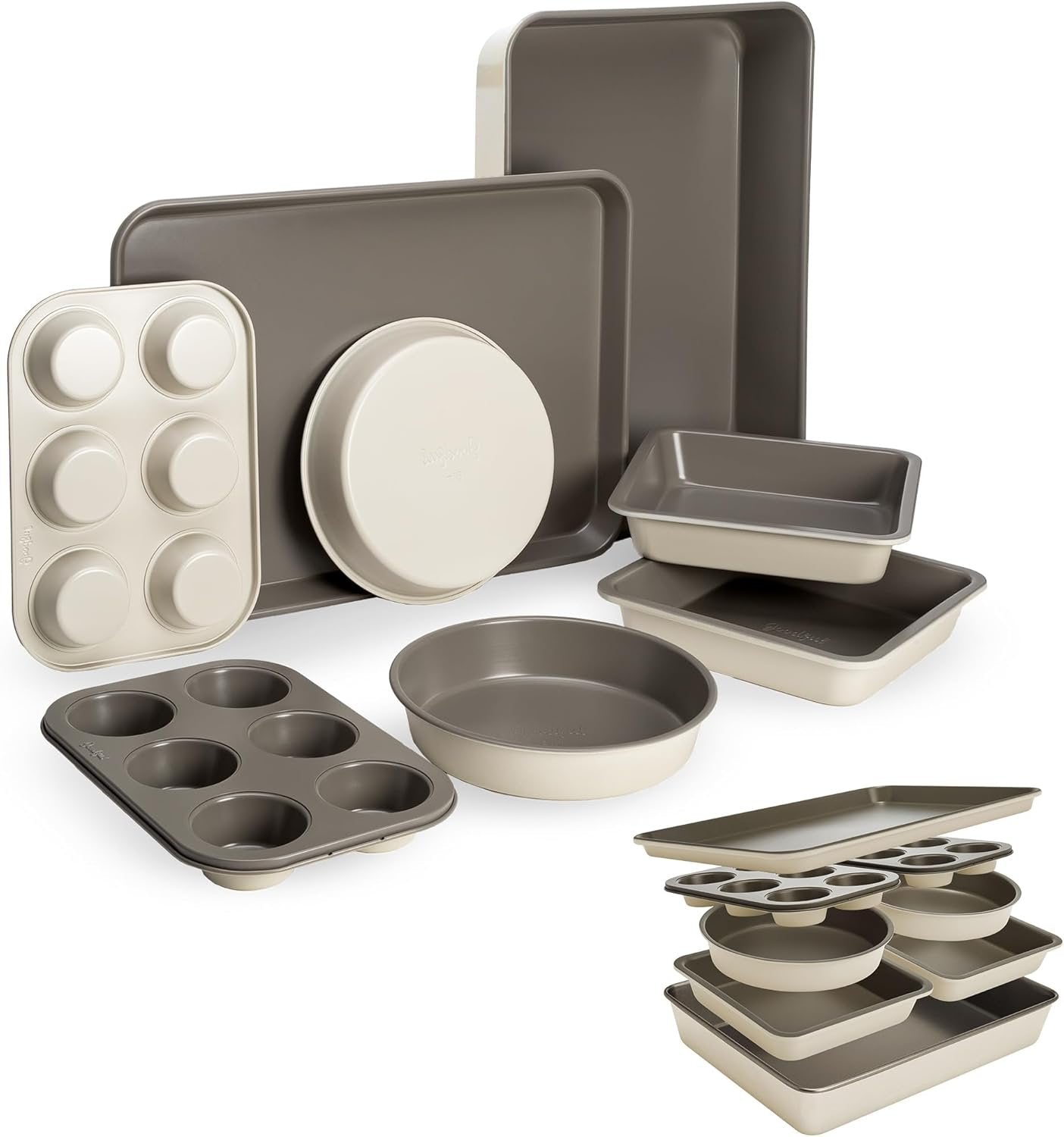 Goodful All-in-One Nonstick Bakeware Set, Stackable and Space Saving D ...