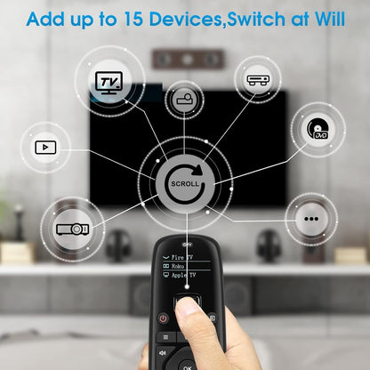 SofaBaton U2 Universal Remote with Smartphone APP, Long Range Infrared, All in One Universal Remote Control Compatible for Smart TVs/DVD/STB/Projector/Streaming Players/Blu-ray