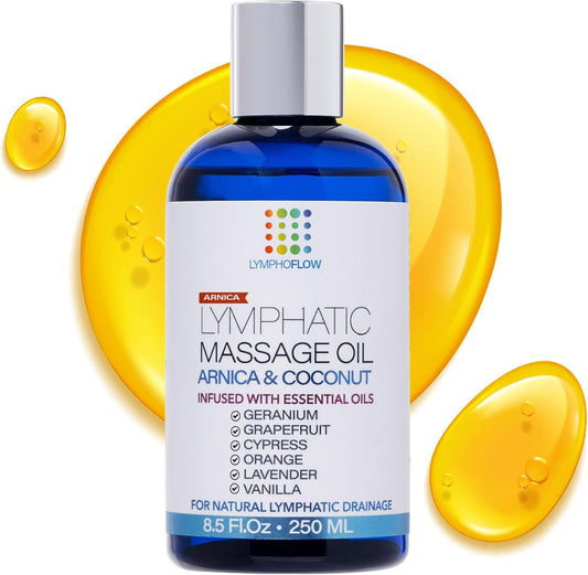 Bruizex Lymphatic Massage Oil: Natural Arnica & Lavender Oil for Post Surgery Recovery, Swelling & Water Retention Relief. Ideal for Liposuction, BBL, Tummy Tuck & More. 8oz by Bruizex