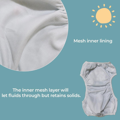 KaWaii Baby Reusable Swim Cloth Diaper Adjustable Swim Pants for Boys & Girls, Size Infants and Toddlers, One Size 3-Pack (Theme #5)
