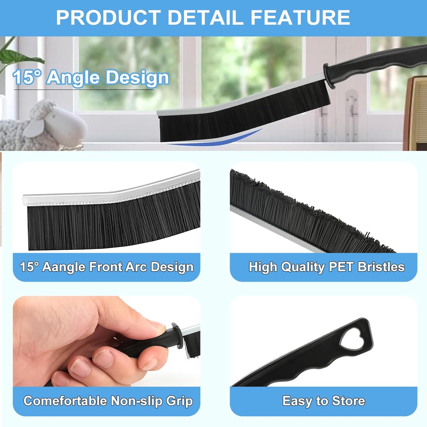 Dfacio 11Pcs Crevice Cleaning Brush Set,Hard Bristle Cleaning Supplies for Corner, Sink, Cup, Teapot, Bottle, Blender
