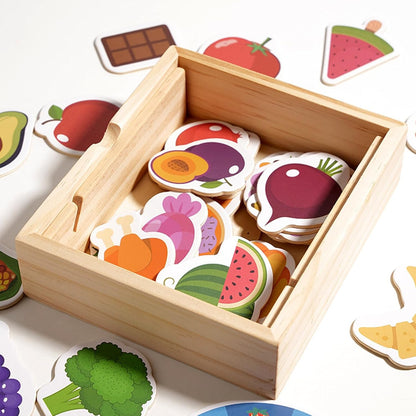 Wooden Feeding Toy, Bear Pretend Food Set, Encourages Learning Play Set, Educational Training Game for Toddler Ages 3+, 6.61 x 5.79 x 1.89 inches, Multicolour