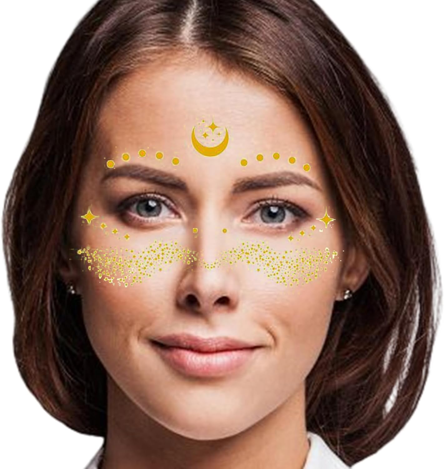 Adesivi per il viso impermeabili, portatili, vivaci e vivaci, per festival e make-up, decalcomanie multiuso, resistenti e riutilizzabili, accessori per Ha
