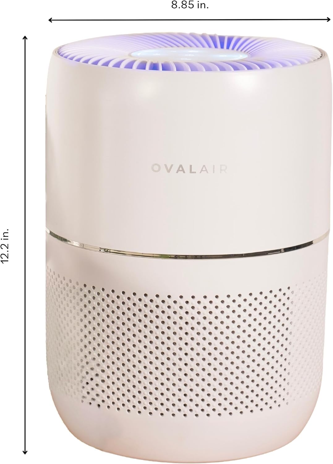 AIR2000A 3-Stage H13 Smart True HEPA Desk Air Purifier for Rooms up to 150 sq. ft. reduces Pet Odor, Smoke, White