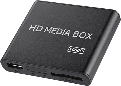 Video Player, Mini Box Media Player, Video Player Clearly View Easy to Install 1080P Media Player, for Home Video Display Play Game Entertainment (US Plug 100 to 240V)