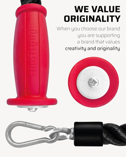 THEFITGUY 2 Ergonomic 16.5" Single Tricep Ropes | Non-Slip Cable Attachment | Wrist Pressure Relief | Grip Strength & Forearm Activation | Home & Commercial Gym Accessory, For Cable Machine, Smart Gym