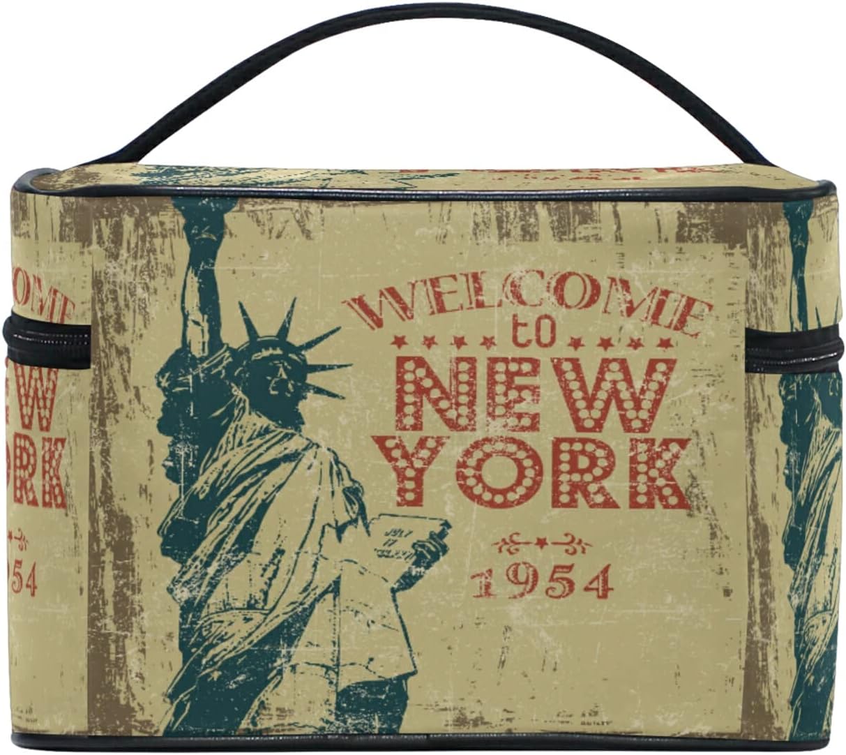 Gift Statue of Liberty New York Women's Travel Beauty Case Cosmetic Bag Make up Makeup Bags Makeup Organizer Girl, Cute Funny