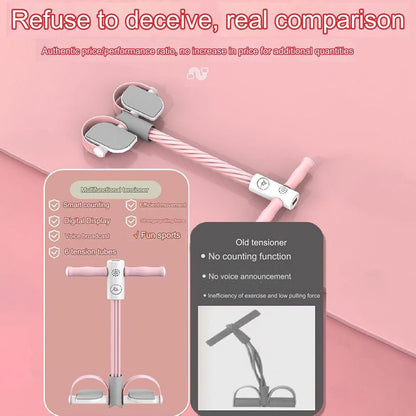 Fitness Pedal Puller Rope, Elastic Tension Training Equipment, Consistent Exercise Efficiency, Pedal Ankle Exerciser for Arms, Abdomen, Stomach, Biceps, Legs, Shoulders, Stretching and Workout Gear