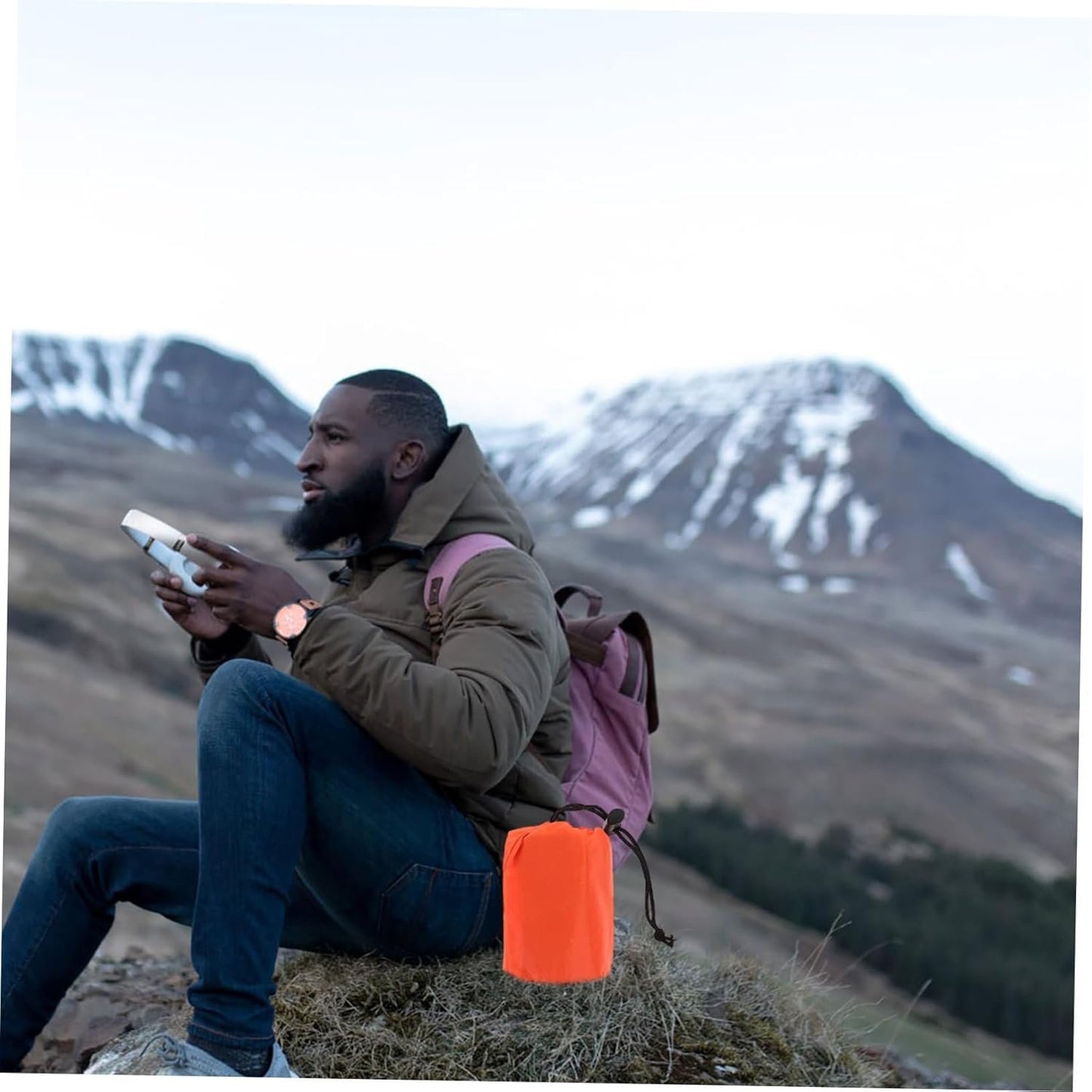 Sosoport Thermal Sleeping Portable Survival Tent Warm Sleeping Camp Tent Bivy Sack Blanket for Outdoor Hiking