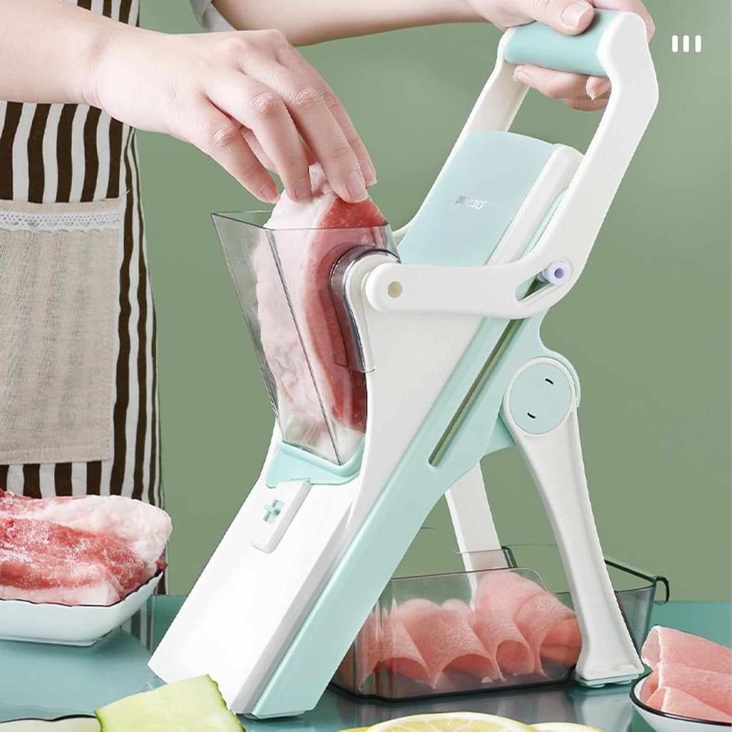 jamgeery Slicer Vegetable Cutter - Food Cutter Slicer - 5-in-1 Adjustable Kitchen Tools for Home Cutting Slicing Cooking Shredding Vegetable Fruit Salad Prep
