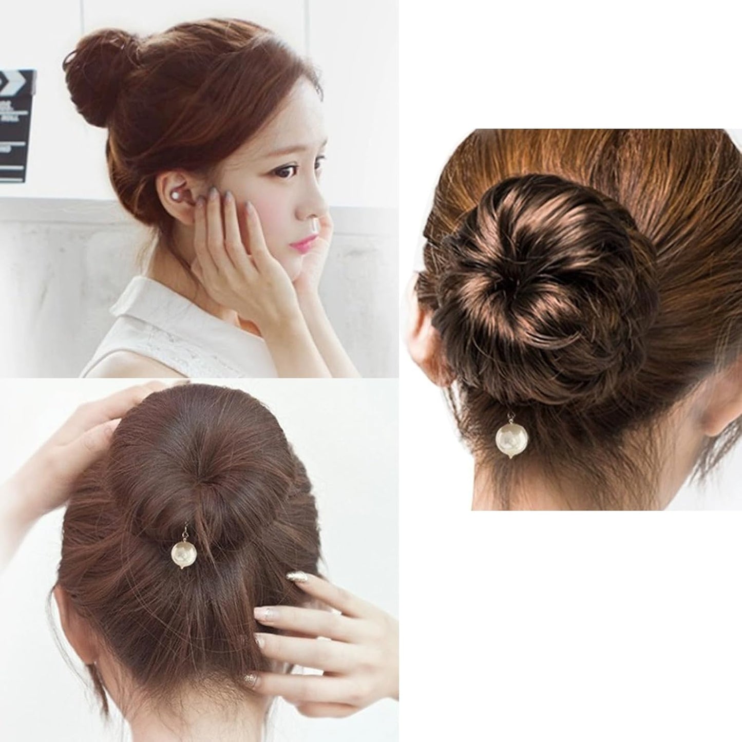 Hair Styling Accessories Quick Bun Maker Tool 3Pcs, Donut Hair Bun Maker Magic Braiding Tool