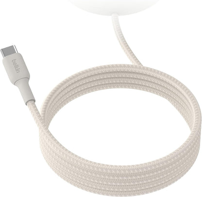 Belkin MagSafe Charger Compatible 2-in-1 Wireless Charging Dock 15W - MagSafe-Compatible Charger for Qi2, Apple iPhone 15, 14, 13, 12 Series, AirPods, & Other Qi2 Enabled Devices, PSU Included – Sand