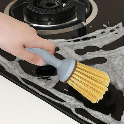 Kitchen Scrub Brush, Ergonomic Cleaning Tool, Heavy Duty Sink and Cookware Scrubber, Multi Purpose Household Cleaner for Stove, Pot, Edge and Angner Detailing, 8.27 x 2.95 in