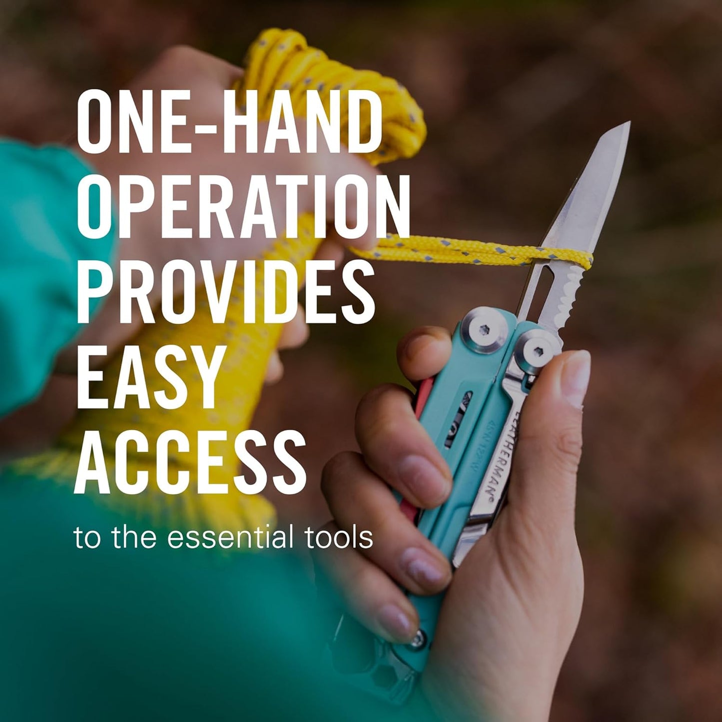 Leatherman Signal® Survival Multitool with Hammer, Whistle & 19 Tools - 4.5" Stainless Lockable Multitool with Nylon Sheath - Aqua & Silver - Ideal for Outdoor Adventures, Camping & EDC