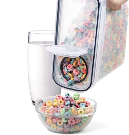 FOOYOO Cereal Containers Storage Set - 4 Piece Airtight Large Food Storage Containers(135.2oz), BPA Free Dispenser Plastic Cereal Storage Containers